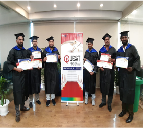 QUEST participants holding completion certificates